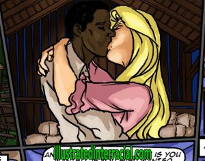 Pump Elizabeth full of his black slave sperm - Manza by Illustrated interracial
